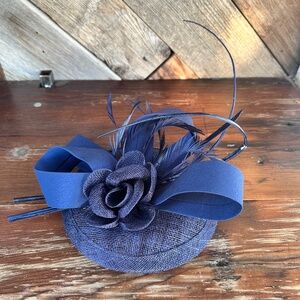 Costume Hat Fascinator with Flower and Feathers